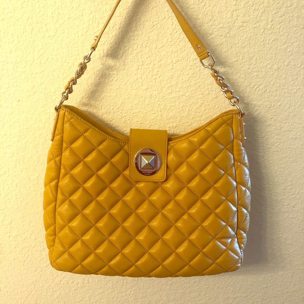 Kate Spade Gold Coast quilted mustard yellow